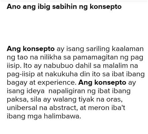 kahulugan ng konsepto